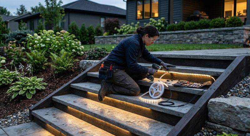 Step Lighting Installation in Kansas City, KS